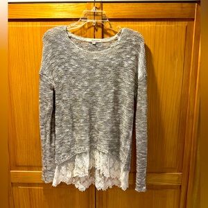 Lace Trimmed Sweater